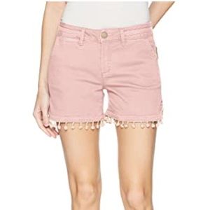 JAG Jeans Pink Mini Pom Pom Trim Cadet Shorts Size 2